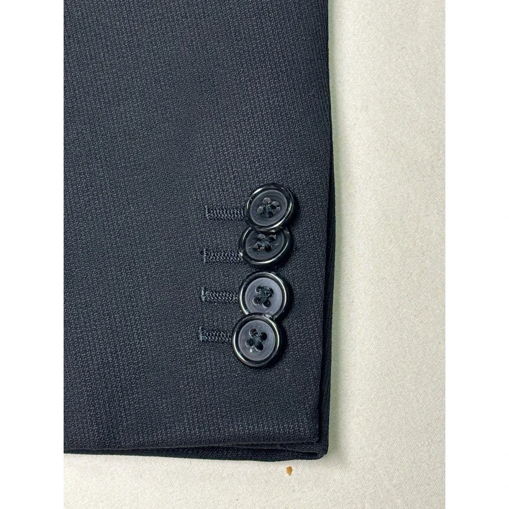 Ermenegildo Zegna Men's Super 100s‎ Fine Worsted Wool Blazer Made Italy Black 42